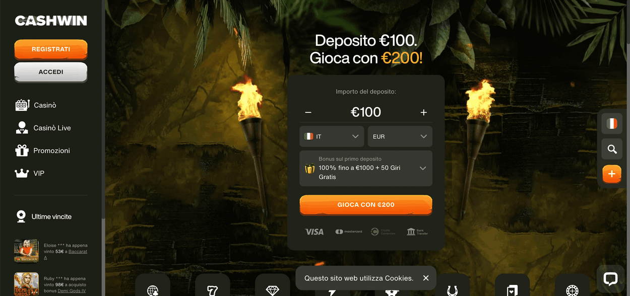 Cashwin Online Casino Evaluation and Test 2025: 100% approximately EUR1000 + 50 Free Rotates