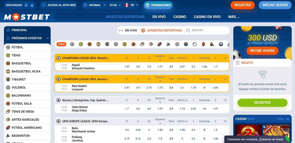 Mostbet المغرب: أفضل نظام للمراهنات الرياضية وألعاب المقامرة