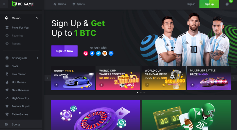 استمتع بأفضل تجربة في كازينو BC Game